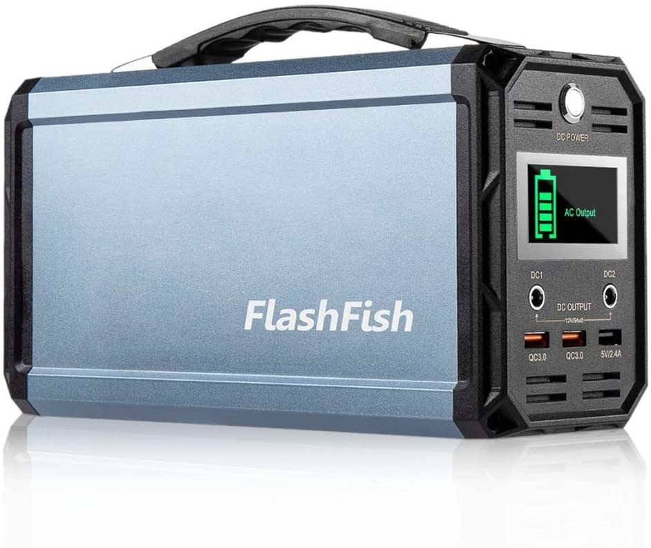 300W Solar Generator, FlashFish 60000mAh Portable Power Station Camping Potable Generator, CPAP Battery Recharged by Solar Panel/Wall Outlet/Car, 110V 300W Solar Generator, FlashFish 60000mAh Portable Power Station Camping Potable Generator, CPAP Battery Recharged by Solar Panel/Wall Outlet/Car, 110V