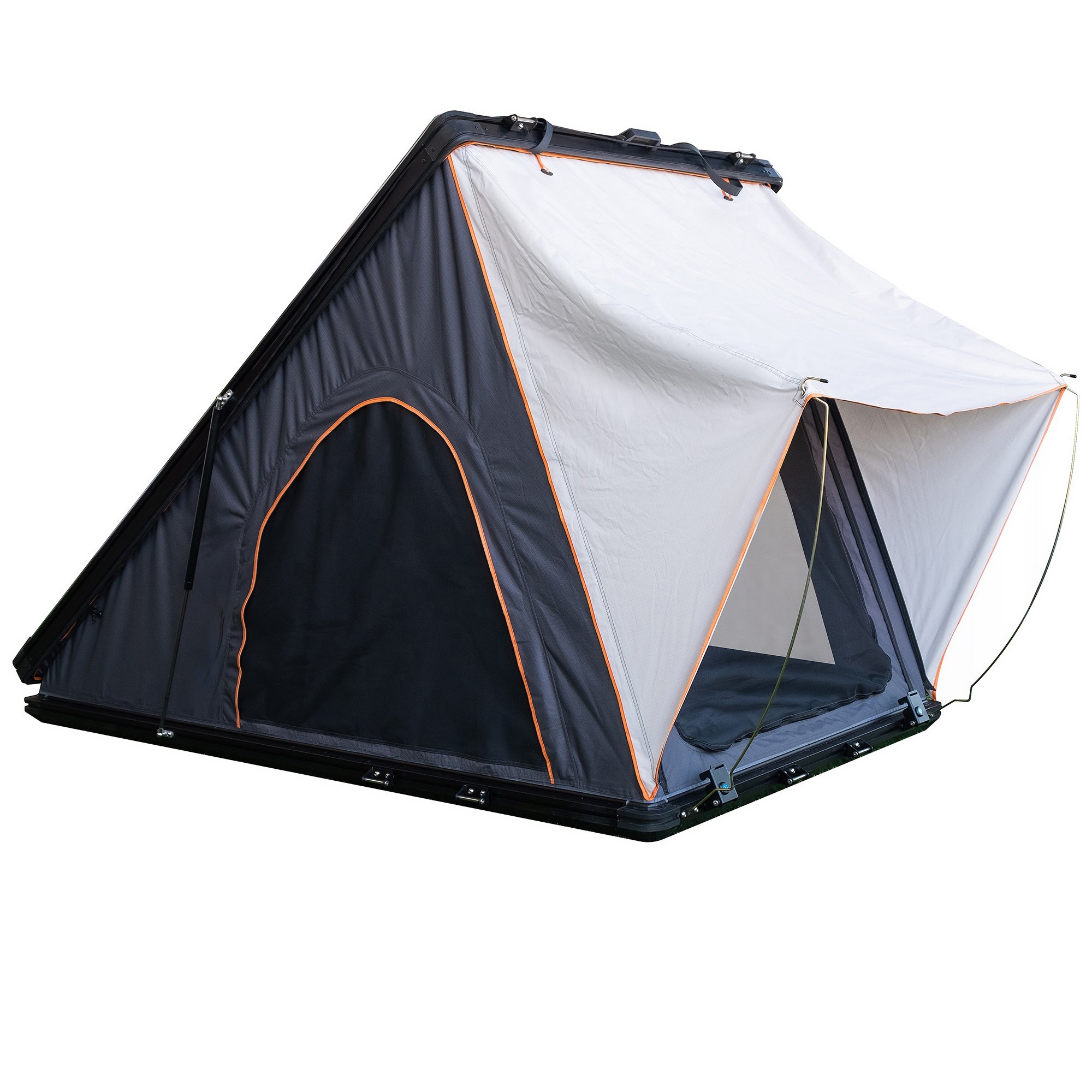 Trustmade Luxurious Triangle Aluminium Black Hard Shell Grey Rooftop Tent for Camping Trustmade Luxurious Triangle Aluminium Black Hard Shell Grey Rooftop Tent for Camping