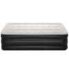 18" Elevated Durable Air Mattresses for Camping; Home&Guests; Fast&Easy Inflation/Deflation Airbed; Black/Blue Double Blow up Bed; Travel Cushion; Ind